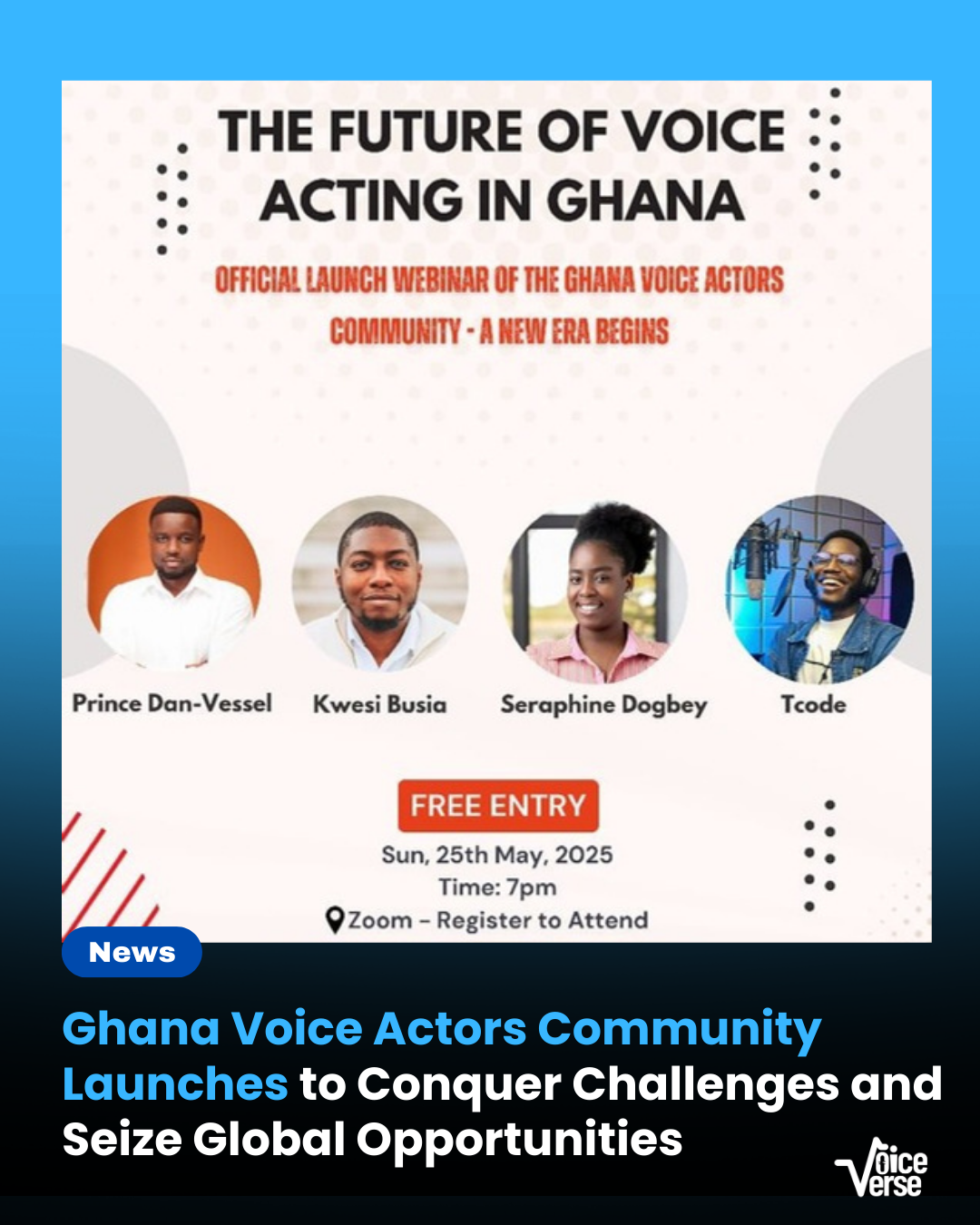 Ghana Voice Actors Community Launches to Conquer Challenges and Seize Global Opportunities