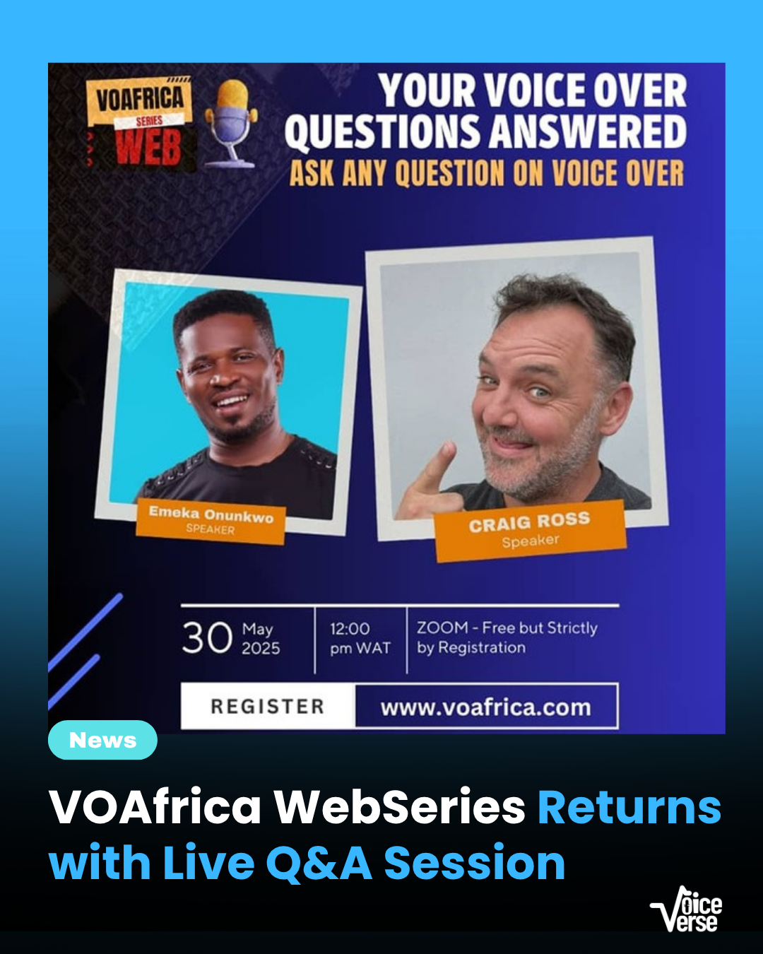 VOAfrica WebSeries Returns with Live Q&A Session