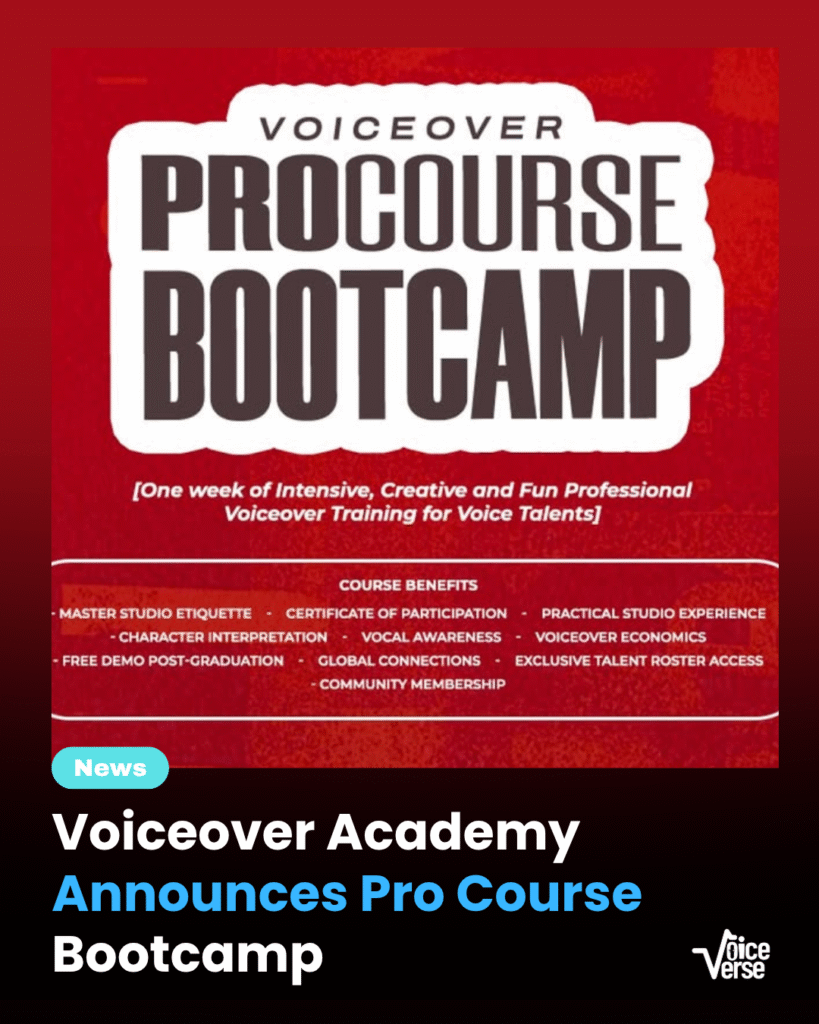 Voiceover Academy Announces Pro Course Bootcamp